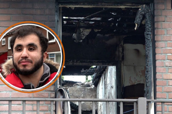 Onderbuurman Erhan is geschrokken van de woningbrand. Foto: Omroep Gelderland