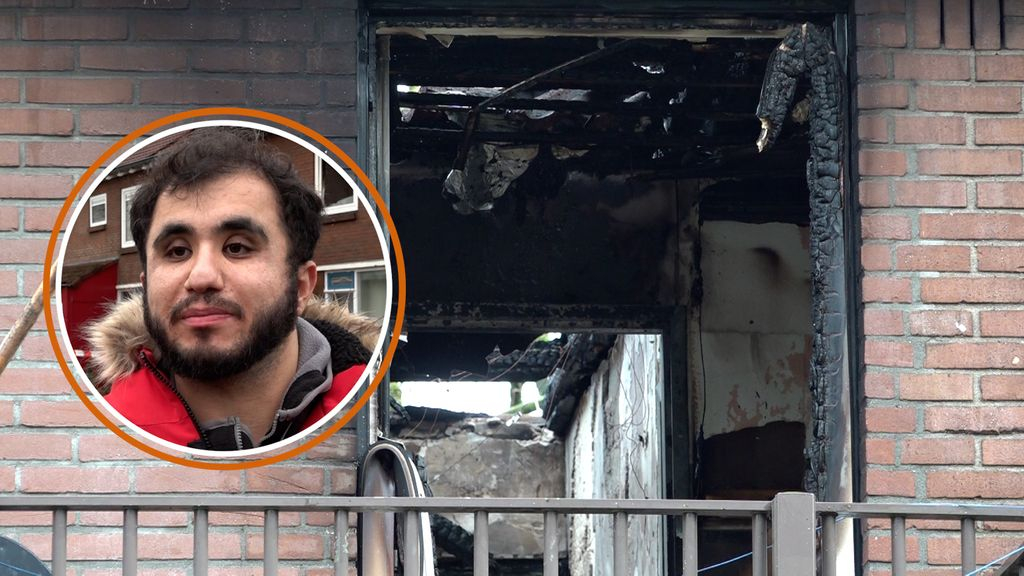 Onderbuurman Erhan is geschrokken van de woningbrand. Foto: Omroep Gelderland