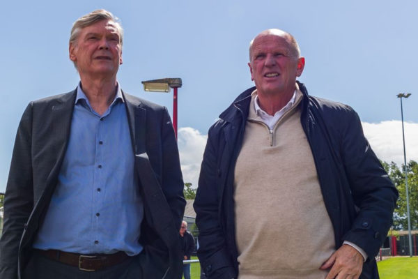 Paul van der Kraan (links) samen met Jan Streuer bij FC Twente. Foto: Orange Pictures