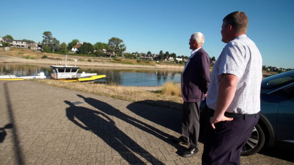 Veerpont van Olburgen naar Dieren vaart niet. Foto: Omroep Gelderland
