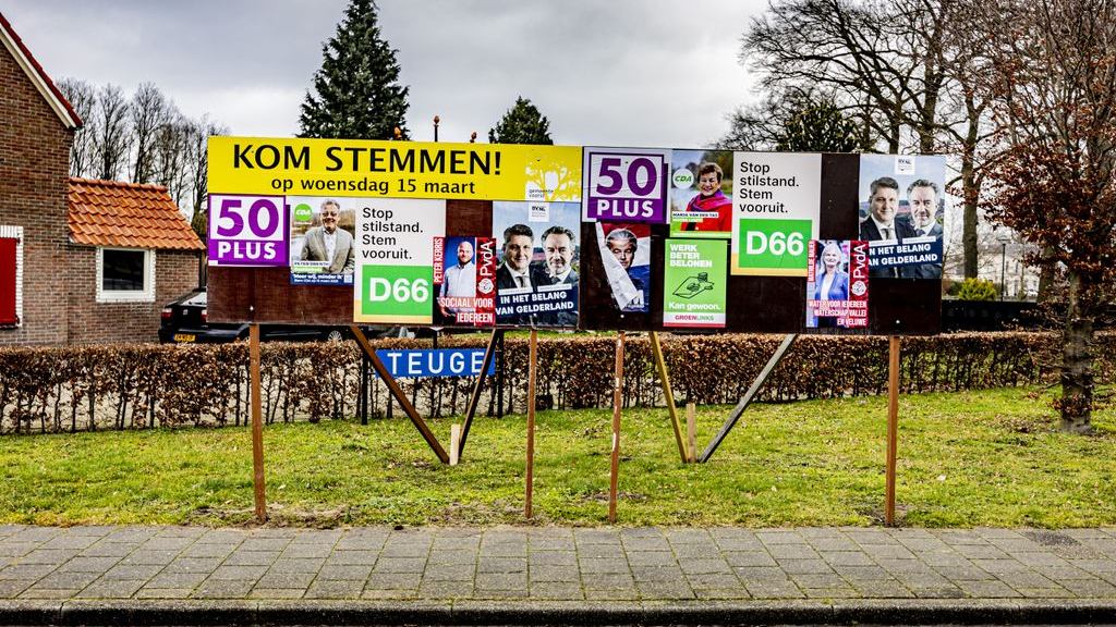Verkiezingsposters in Teuge. Foto: ANP