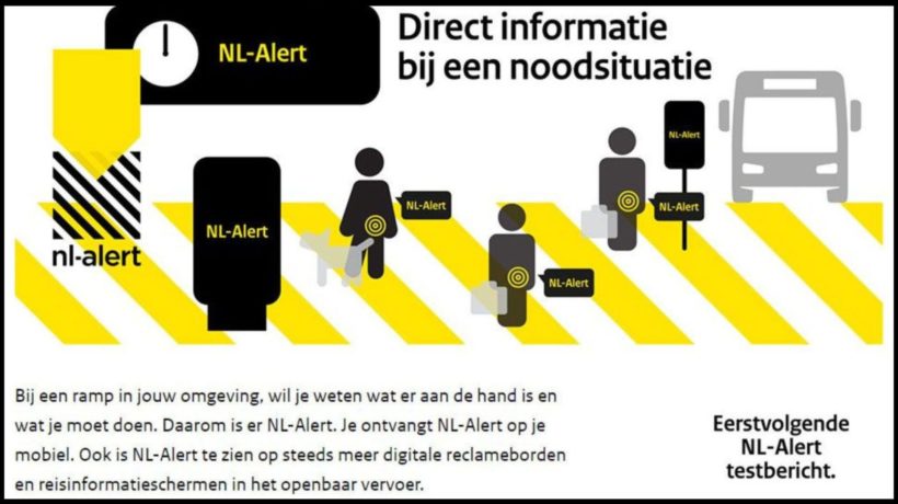 Overheid verstuurt opnieuw NL-Alert testbericht Foto: NL-Alert