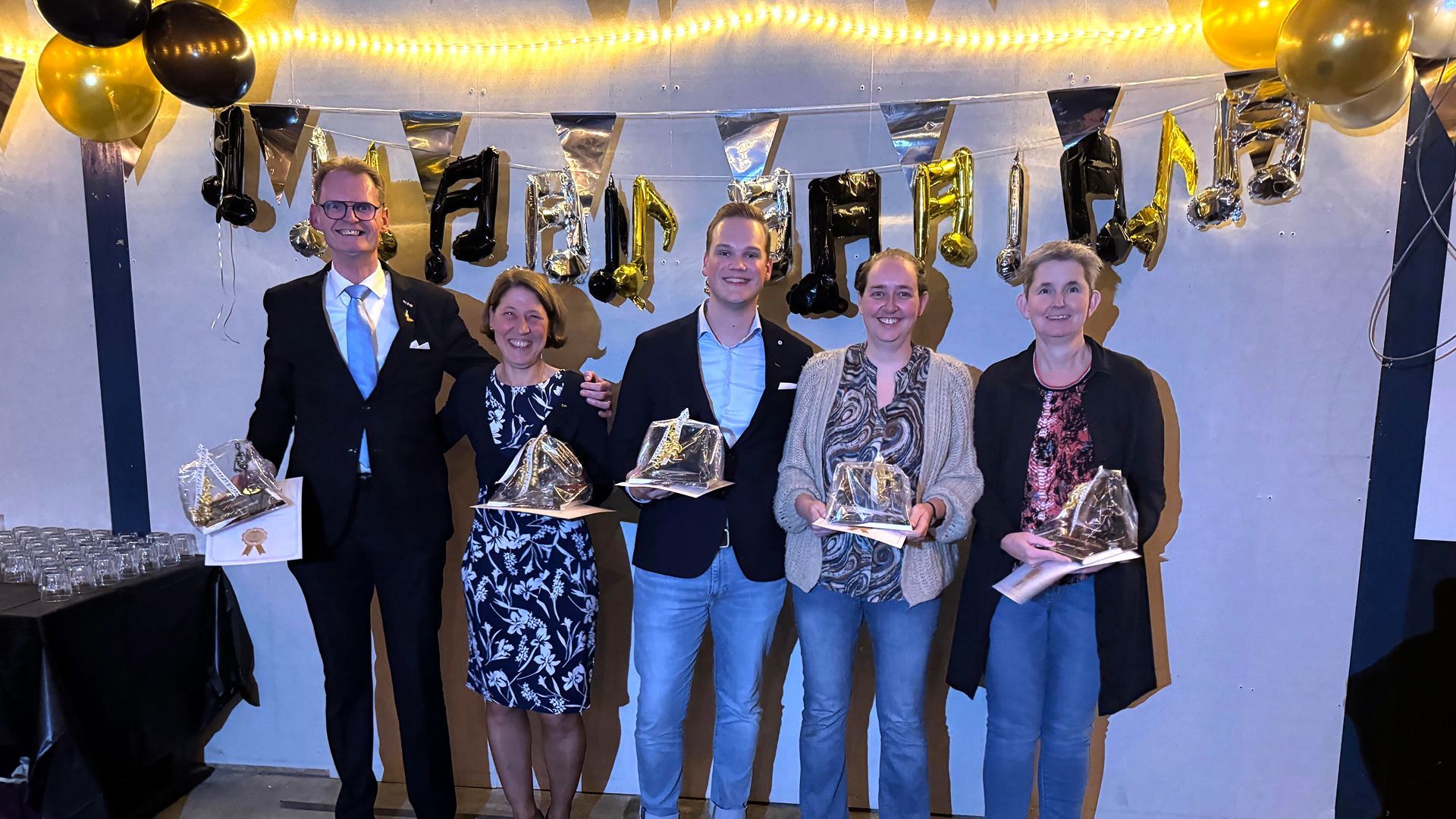 Hans Maas 50 jaar lid van Muziekvereniging Wilhelmina Spankeren