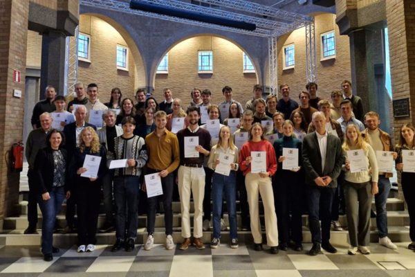 Studenten Hogeschool Van Hall Larenstein Foto: Waterschap Vallei en Veluwe