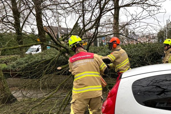 Redactieauto Studio Rheden overmeesterd door natuurgeweld Foto: Martin Slijper