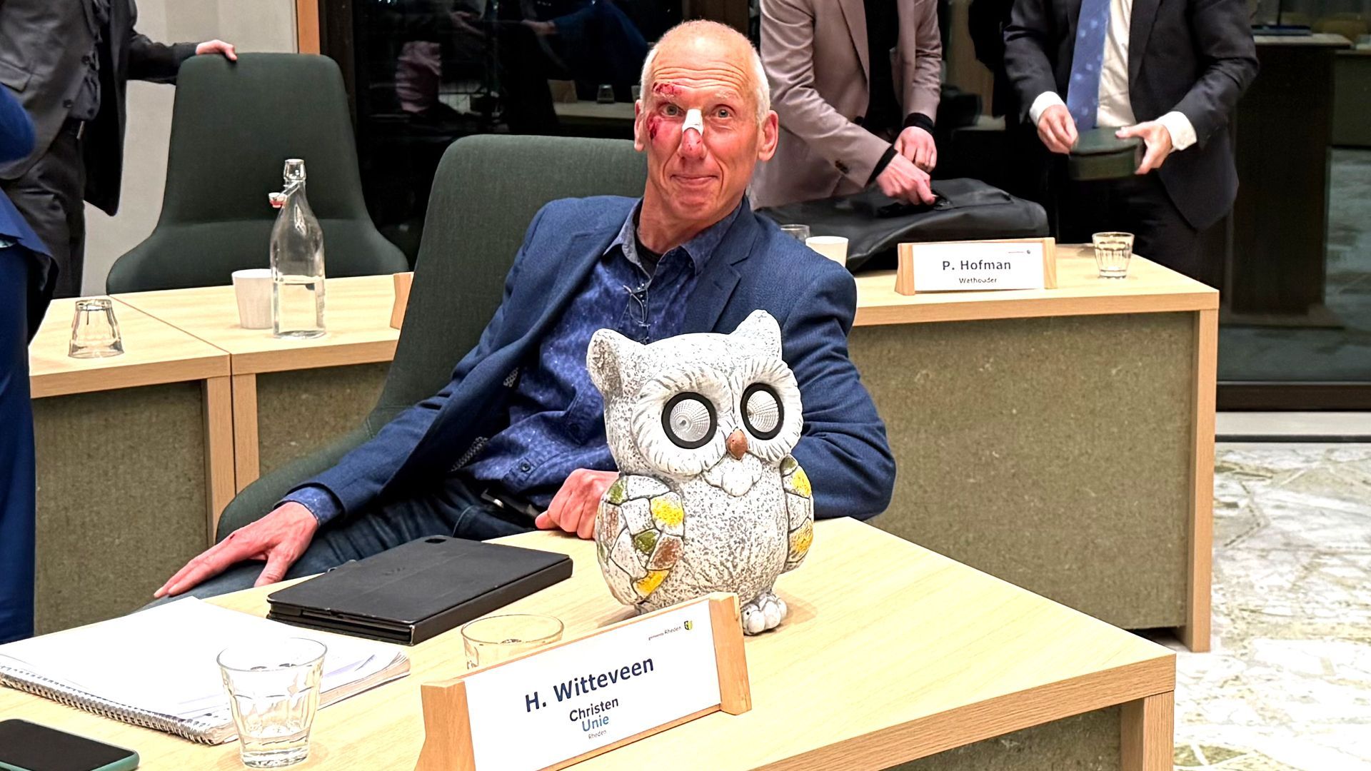 Rhedense Uil voor fractievoorzitter Hendri Witteveen van ChristenUnie