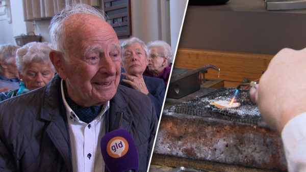 Willem de Koning is één van de 85-plussers uit Velp met een speldje. Foto: Omroep Gelderland
