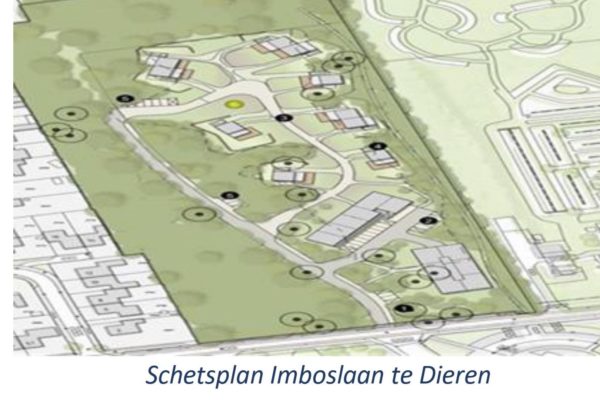 Braakliggend terrein Imboslaan in Dieren Foto: Rheden