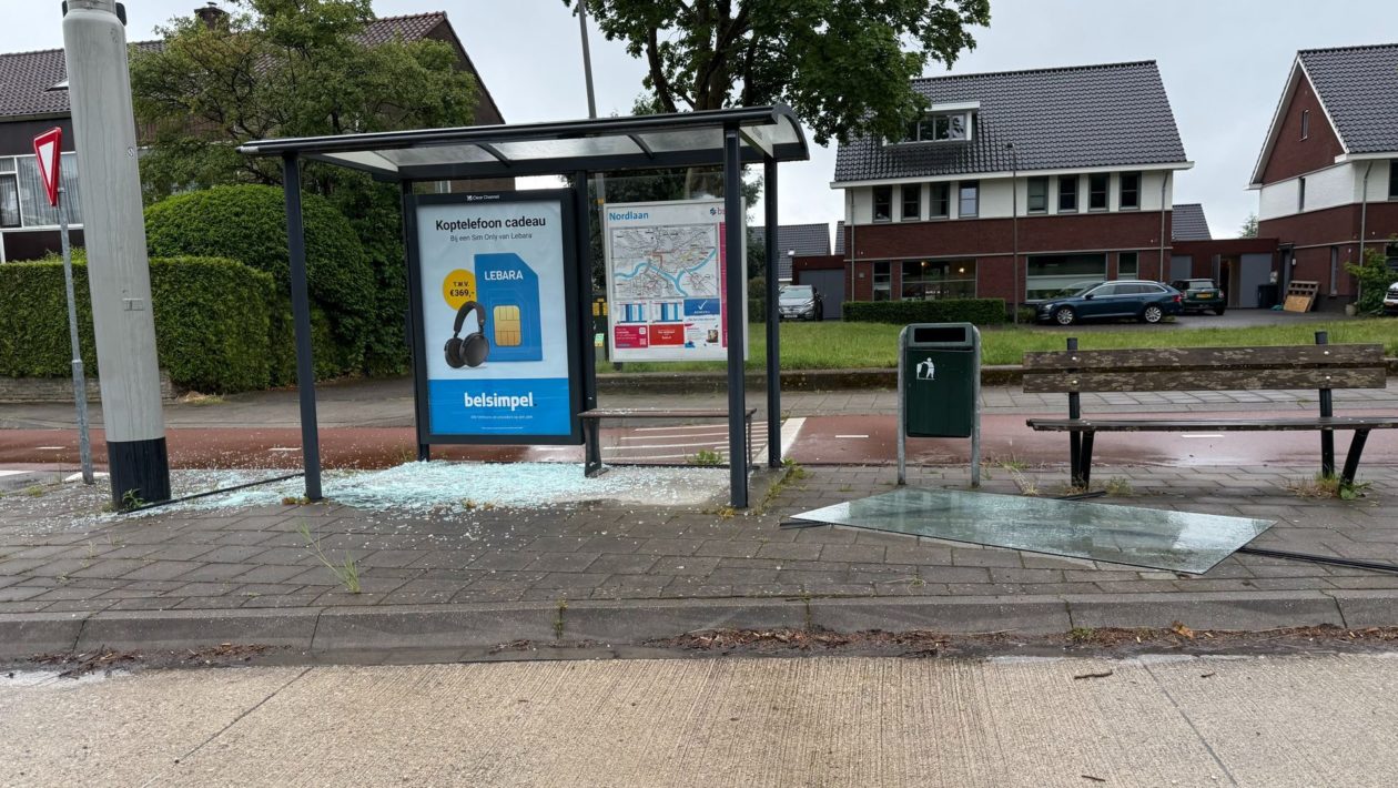 Vier jongeren vernielen bushokje Foto: Studio Rheden