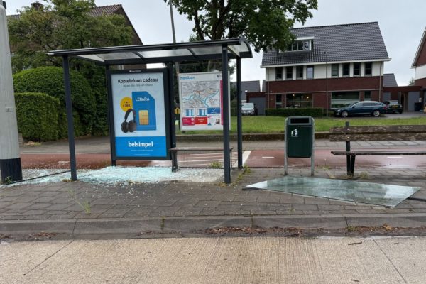 Vier jongeren vernielen bushokje Foto: Studio Rheden