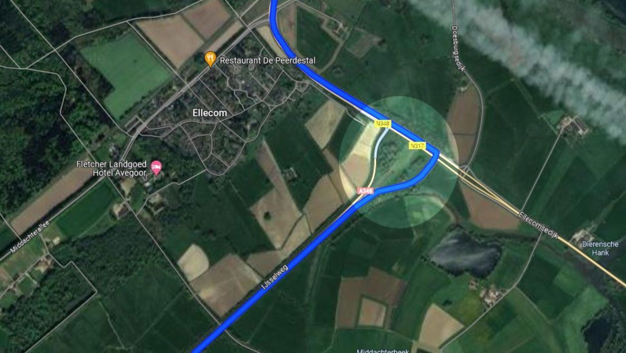 CDA Rheden denkt dat inwoners tégen een zonnepark zijn? Foto: Google Maps