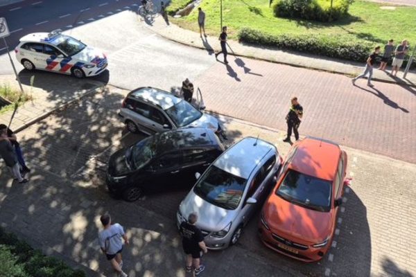Spannende achtervolging eindigt met botsing en arrestatie Foto: Ethel Jochemsen