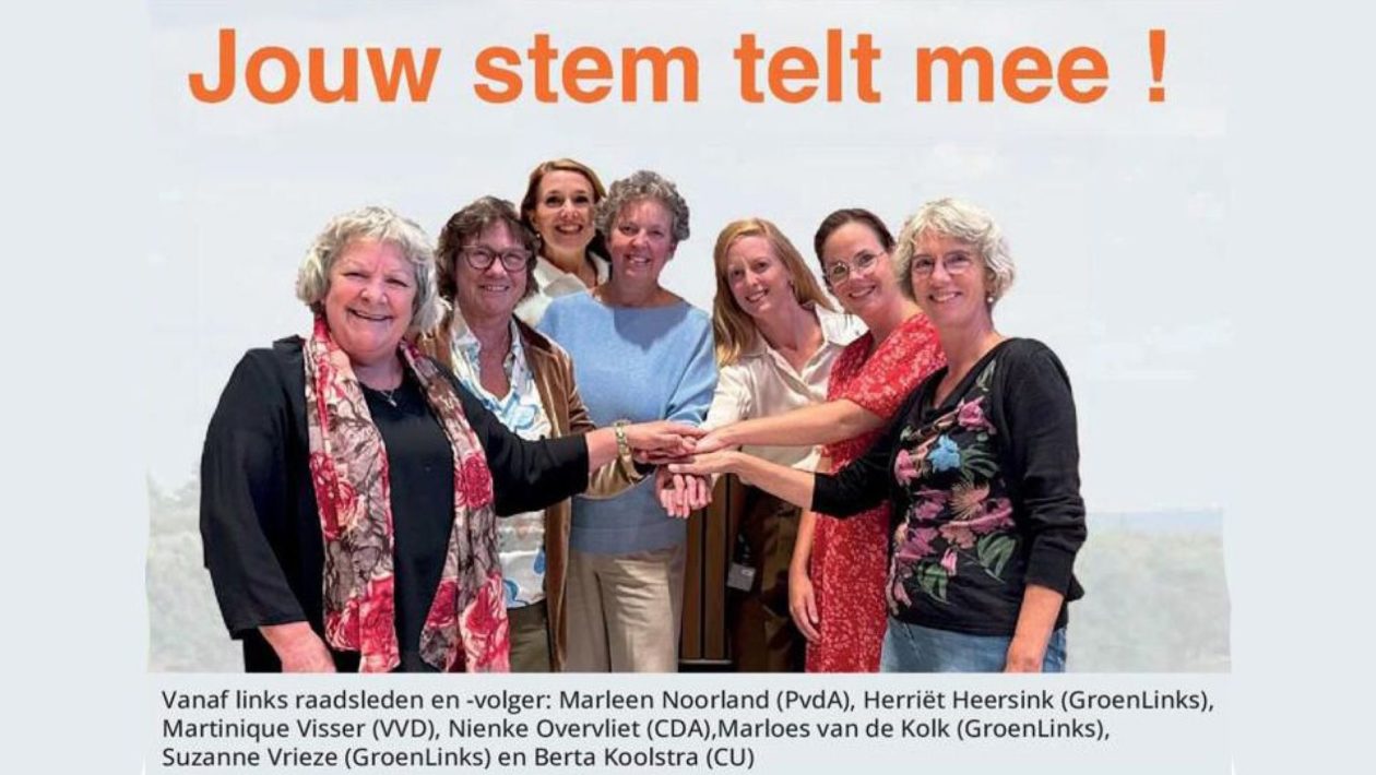 Vrouwelijke raadsleden Rheden starten actie voor meer vrouwen in de politiek Foto: Herriët Heersink
