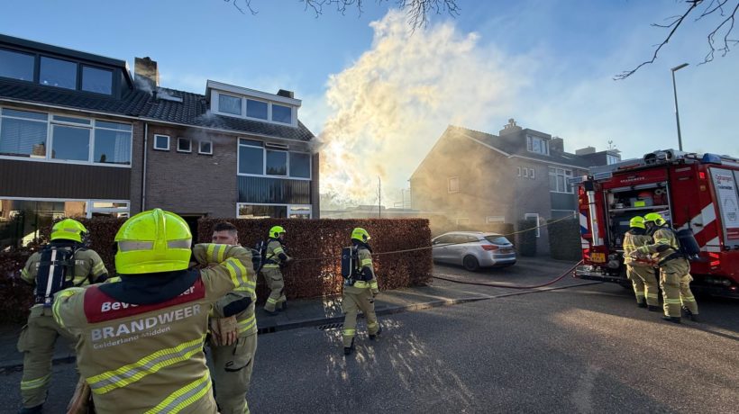 Flinke brand in woning in Rozendaal