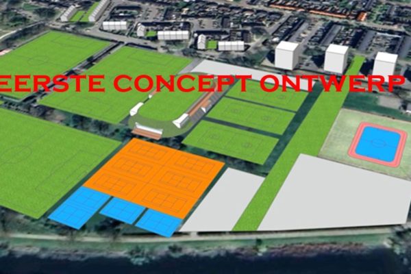 Eerste schets sportpark Zuidflank in Rheden Foto: Sportief Opgewekt