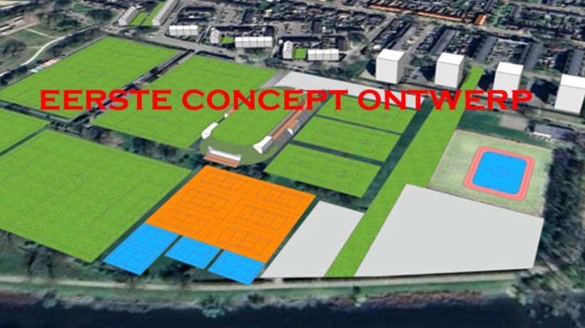 Eerste schets sportpark Zuidflank in Rheden Foto: Sportief Opgewekt