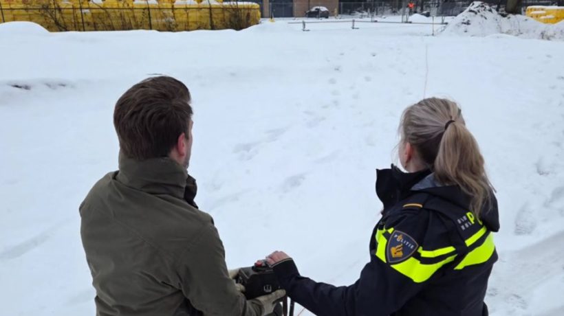 EOD blaast oorlogsmunitie op aan Edyweg in Spankeren Foto: Politie