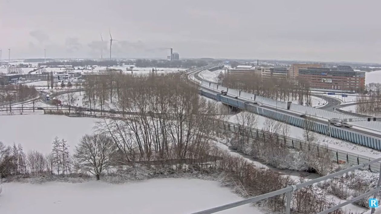 Veel sneeuwbeelden live op Studio Rheden TV Foto: Studio Rheden