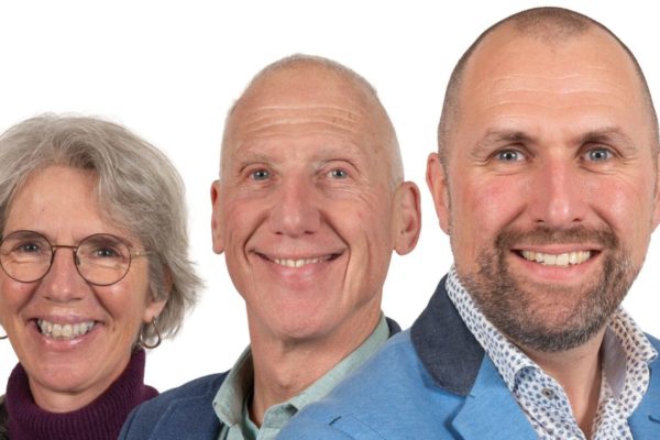 ChristenUnie Rheden Berta Koolstra-Bor Hendri Witteveen en Simon de Ridder Foto: Marc Pluim