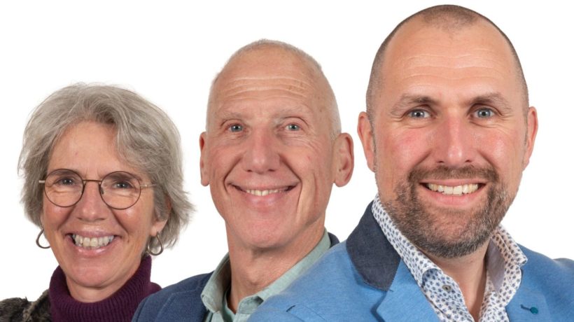 ChristenUnie Rheden Berta Koolstra-Bor Hendri Witteveen en Simon de Ridder Foto: Marc Pluim