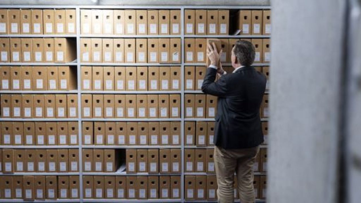 Dossiers in het Nationaal Archief. Foto: Omroep Gelderland