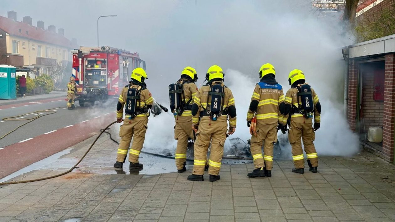 Brommobiel vat vlam in Velp