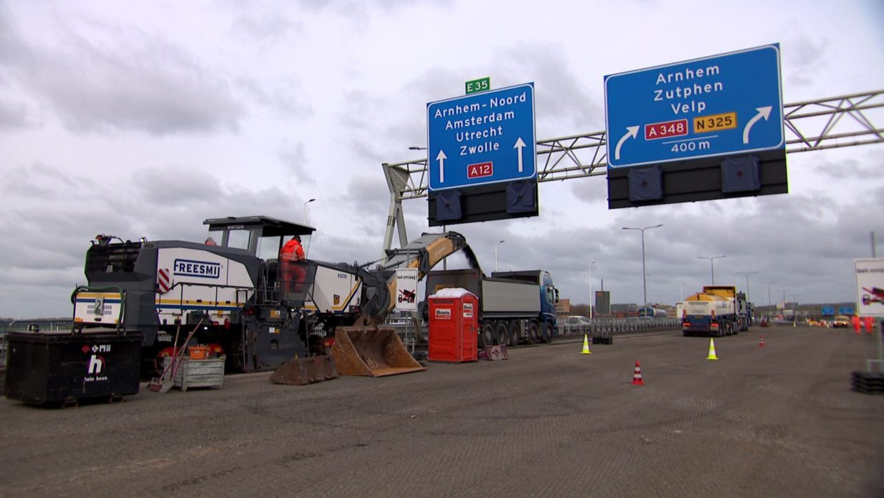 Werkzaamheden A12. Foto: Omroep Gelderland