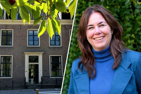Het gemeentehuis van Rozendaal en waarnemend burgemeester Ingrid Timmer. Foto: Gemeente Rozendaal