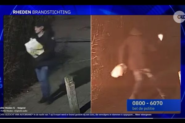 Politie zoekt verdachte van brandstichting bij auto in Rheden Foto: Politie
