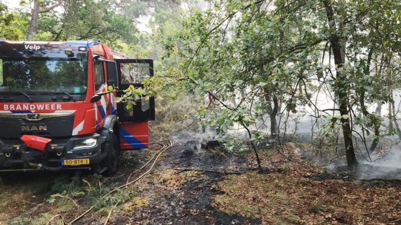 Brandweer Velp en Dieren ingezet bij grote natuurbrand Foto: Brandweer