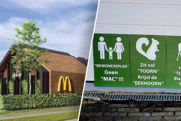 Het geplande nieuwe filiaal van McDonald's kan op veel protest rekenen. Foto: McDonald's / Anketien van Zellingen