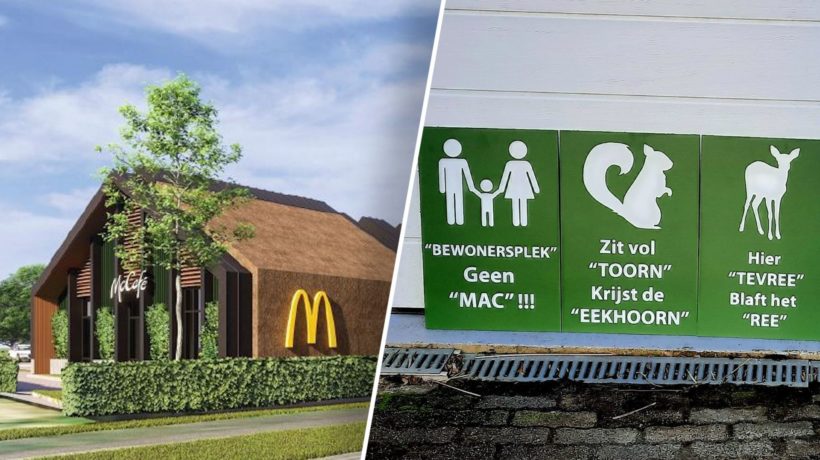 Het geplande nieuwe filiaal van McDonald's kan op veel protest rekenen. Foto: McDonald's / Anketien van Zellingen