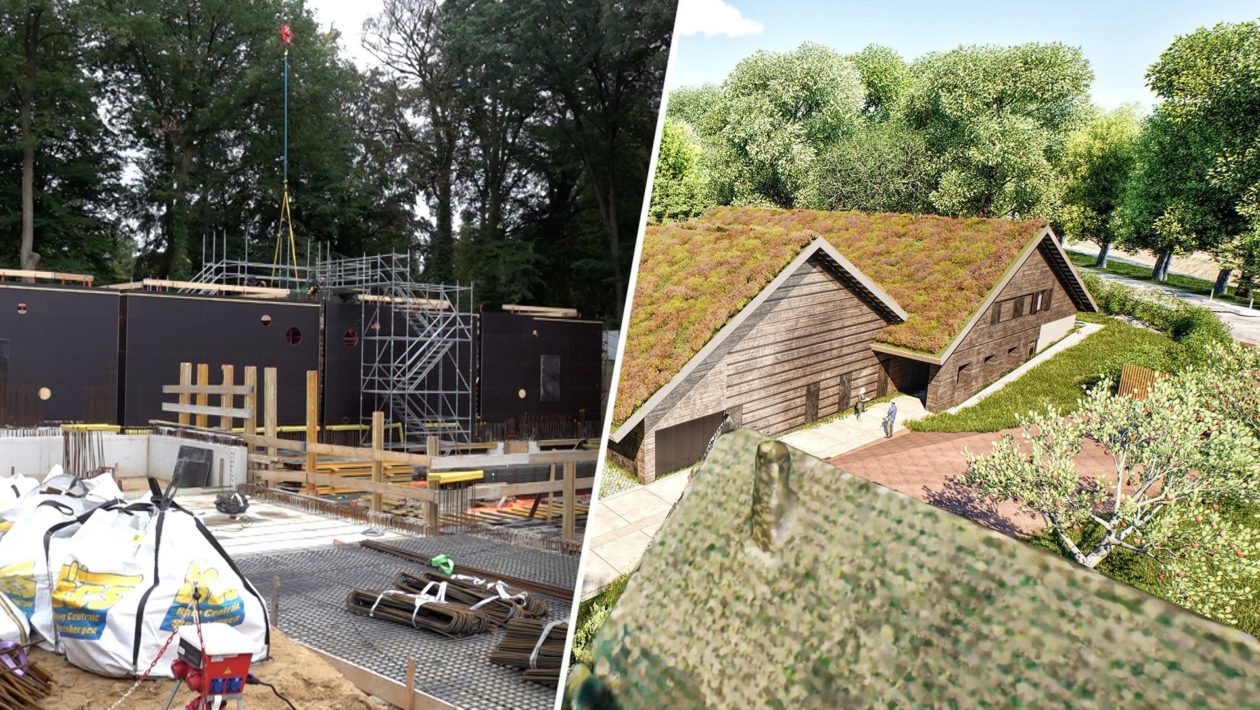 Het nieuwe drinkwaterproductiebedrijf staat in de steigers Foto: Omroep Gelderland en Vitens